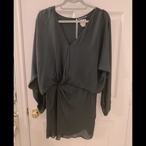 Dark green haute hippie silk dress